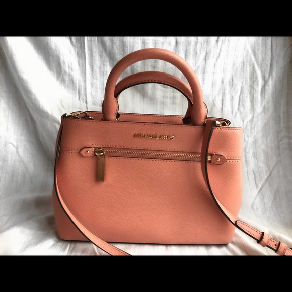 MICHAEL Michael Kors Handbags - Michael Kors Hailee Satchel Bag Peach Color